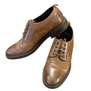 Base London Elba Leather Derby Lace-Up Shoes Tan Brown Slip Resistant EU42 US9